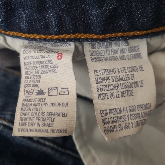 Tommy Hilfiger Y2K Jeans Size 8 Low Rise Straight Blue Denim Embroidered Pockets - Picture 9 of 9